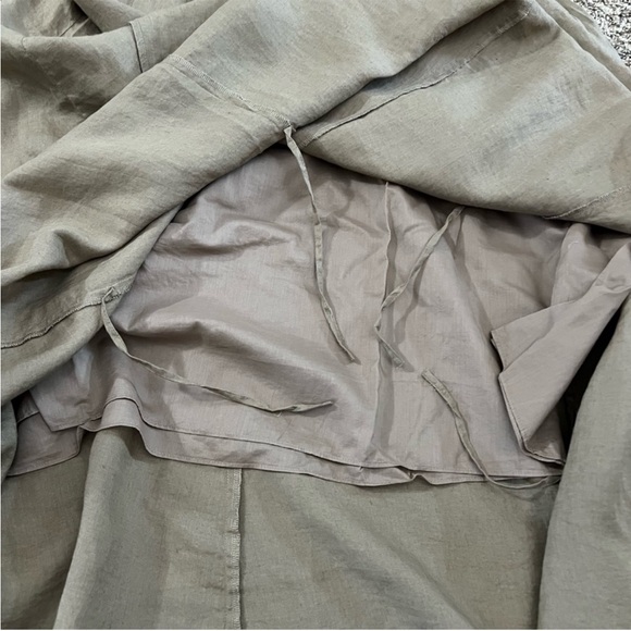NEW Eileen Fisher 100% Irish Linen A-Line Midi Lined Skirt Lagenlook Driftwood - Picture 11 of 11